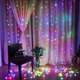Гирлянда-штора “Водопад” 3×2 м, 280 LED, микс, прозрачный шнур, от сети - изображение 5