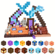 Магнитный конструктор Minecraft 100 шт + ПОДАРОК 3 фигурки по игре Майнкрафт Вулканичное оружие Mk001015 - изображение 7