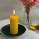 Жовта воскова свічка - Циліндр 3,5х10 см - изображение 5