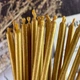 Золоті воскові свічки 20 см - зображення 4