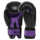 Перчатки для бокса и единоборств на липучке Core Kids Team 8543 Black-Purple 4 унции - изображение 2