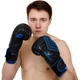 Перчатки для бокса и единоборств на липучке Maraton Heroe TRNG62 Black-Blue 12 унций - изображение 6