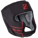 Шолом боксерський шкіряний з повним захистом Zelart 3151 розмір XL Black-Red - зображення 1