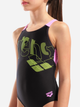 Детский сплошной купальник для девочки Arena Tales Swimsuit V Back 009085-590 128 см Черный с розовым (3468337622420) - изображение 4