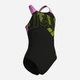 Детский сплошной купальник для девочки Arena Tales Swimsuit V Back 009085-590 128 см Черный с розовым (3468337622420) - изображение 9