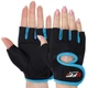 Перчатки для фитнеса перчатки спортивные Zelart Fitness Basics 893 размер L Black-Light Blue - изображение 1
