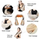 Массажер роликовый Massager of neck kneading Shiatsu для шеи, спины и всего тела с подогревом бежевый - изображение 5