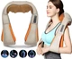 Массажер роликовый Massager of neck kneading Shiatsu для шеи, спины и всего тела с подогревом бежевый - изображение 2