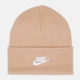 Детская демисезонная шапка-бини Nike K Peak Beanie Tc Fut HF5498-200 One Size Hemp/White (0198485559271) - изображение 4