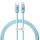 Дата кабель Baseus Crystal Shine Series Type-C to Lightning 20W (1.2m) (CAJY00020) Sky Blue - изображение 1