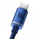 Дата кабель Baseus Crystal Shine Series USB to Type-C 100W (1.2m) (CAJY00040) Blue - изображение 3