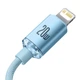 Дата кабель Baseus Crystal Shine Series Type-C to Lightning 20W (1.2m) (CAJY00020) Sky Blue - изображение 6