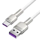 Дата кабель Baseus Cafule Metal USB to Type-C 66W (2m) (CAKF0002) White - изображение 2