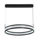 Подвесная LED люстра 42W Interees с кольцевым плафоном 3000-6400К с пультом черная IP20 V QQD3110 BK - изображение 1