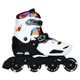 Детские раздвижные ролики Profi Sport A4157, светящиеся PU колеса, размер 37-41, Черно-белые - изображение 4