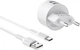 Мережевий зарядний пристрій Borofone BA23A, 2 USB, 2.4А, білий, кабель USB to Type-C - зображення 2