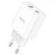 Сетевое зарядное устройство Hoco C80A Plus, USB, Type-C, QC, PD, 20W, белое - изображение 3