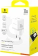 Мережевий зарядний пристрій Baseus Palm 1 x USB-C + 1 x USB-A 30 Вт White (6932172672485) - зображення 6