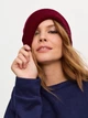 Вязаная шапка бини Лопата NEW One-size Бордовый - изображение 2