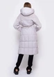 Пуховое пальто с Поясом 88-1573KD Серый L - изображение 4