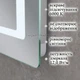 Дзеркало 70x50 см Антизапотівне з LED Touch Сенсором Фасадне Підсвічування Діммер Mixxus Style MR03-70x50 Скло 5 мм з Срібною амальгамою Алюмінієвий каркас Годинник Товщина 3 см (MI6006) - изображение 5