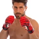 Перчатки для смешанных единоборств MMA на липучке размер S Полиуретан Zelart красный-черный BO-1374 - изображение 7