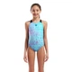 Купальник закритий для дівчат Arena MULTI COLOURS SWIMSUIT V BACK Блакитний, Чорний 116 см (009007-509 116) - зображення 1