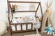 Дитяче ліжко будиночок Монтессорі BUSY WOOD на ніжках Модель 1 120х60 см темне - зображення 7