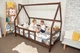 Детская кровать домик Монтессори BUSY WOOD на ножках Модель 1 200x90 см тёмное дерево - изображение 5