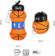 Butelka na wodę Nils Camp NC4104 Silikonowa, składana 550 ml Basketball (5908261683053) - obraz 5