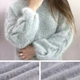 Пряжа из Норки, Желтый №824, 50 г/350 м, с дополнительной нитью для вязания - изображение 7