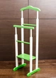 Підлогова вішалка з натурального дерева HouseWood, двоколірна (Білий + Зелений) - зображення 1