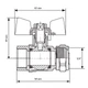 Кран кульовий KOER KR.352 - 20x3/4F WING (LL1789) - зображення 3