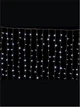 Гирлянда светодиодная Занавес на окно Белая 1,5*1,5 м 160 LED от сети прозрачный провод - изображение 3
