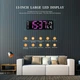 Часы Deepfox DS-6629 LED цифровые электронные настенные/настольные Будильник Дата Температура 32х10,5см фиолетовый - изображение 2
