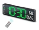 Часы Deepfox DS-6629 LED цифровые электронные настенные/настольные Будильник Дата Температура 32х10,5см зелёный - изображение 15