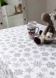 Новогодняя скатерть 110*150 см. Бело-серая Homedec - изображение 4