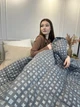 Одеяло евро стеганое зимнее из холофайбера Leri Max 21518 195х210 см серое - изображение 8