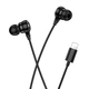 Дротові навушники HOCO M116 Benevolent universal digital earphones with microphone Lightning Black - изображение 1