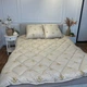 Одеяло двуспальное стеганое зимнее из шерсти Leri Max Pure Wool 21501 180х210 см бежевое - изображение 1