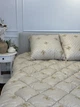 Одеяло двуспальное стеганое зимнее из шерсти Leri Max Pure Wool 21501 180х210 см бежевое - изображение 9