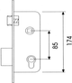 Дверний замок Assa 23x40 мм 203040HL (8414625107037) - зображення 3