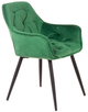 Krzesło do kuchni i salonu HOMLA 999172 FLOSSI 57 x 63 x 84 cm Welurowe Zielone (5902869999172) - obraz 1