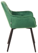 Krzesło do kuchni i salonu HOMLA 999172 FLOSSI 57 x 63 x 84 cm Welurowe Zielone (5902869999172) - obraz 3