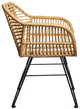 Krzesło plecione natyralne HOMLA 994825 JARDIN 57 x 62 x 81 cm (5902869994825) - obraz 3