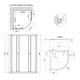 Душевая кабина Lidz Latwa SC80x80.SAT.LOW.FR, стекло Frost 4 мм + Lidz Душевой поддон KAPIELKA ST80x80x15 - изображение 2