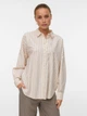 Рубашка хлопковая оверсайз женская Vero Moda 10326181 S Birch (5715725788946) - изображение 1