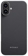 Чохол Pitaka Ultra-Slim Case Classic Twill 600D Black/Grey for iPhone 16 - зображення 1