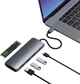 Адаптер Satechi Aluminum Type-C Hybrid Multiport Adapter Space Gray (ST-UCHSEM) - изображение 3