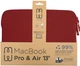 Чехол для ноутбука MW Basics 2Life Sleeve Case Red/White for MacBook Pro 13" M1/M2/MacBook Air 13" M1 - изображение 6